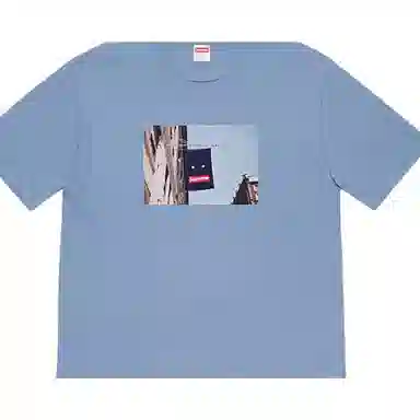 Supreme Banner Tee Blue Grey