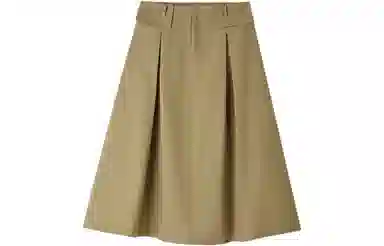 【dme】 纯色气质时尚高级感半身休闲长裙 卡其色