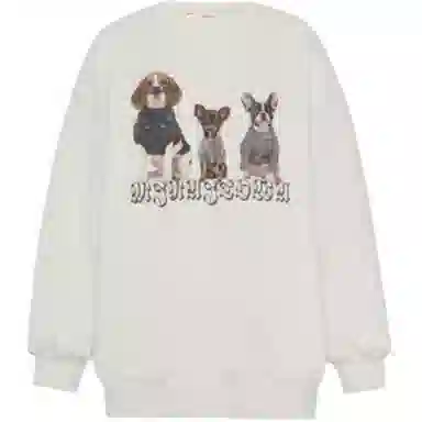 美洋 加绒保暖可拆卸链条字母/数字/文字常规卫衣 女款