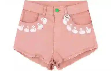 GCDS Denim Shorts Pink