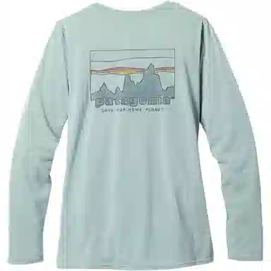 patagonia Women's Long-Sleeved Capilene Cool Daily Graphic Shirt C1logo T