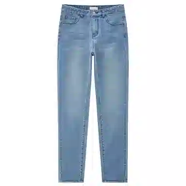 佐丹奴 猫须磨白中腰修身微弹牛仔裤 女款