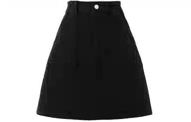 SOON FLOWER Denim Skirt Black