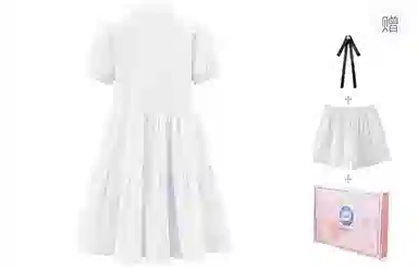 东鲸岁时记 学院风海军领宽松短袖连衣裙 女款