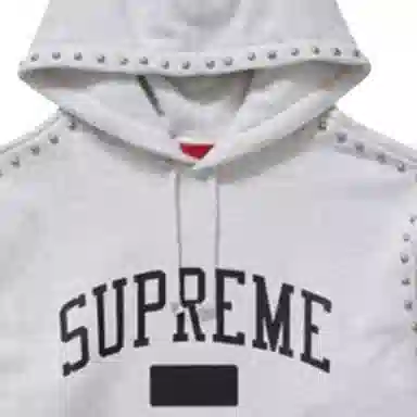 Supreme FW18 Studded Hooded Sweatshirt Ash Grey