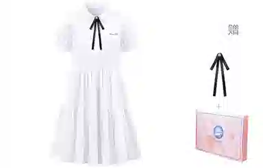 东鲸岁时记 学院风海军领宽松短袖连衣裙 女款