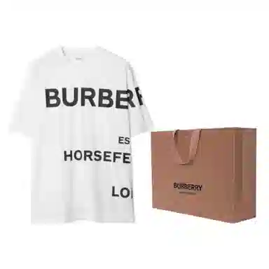 Burberry Logo Print T-Shirt White