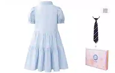 东鲸岁时记 学院风海军领宽松短袖连衣裙 女款