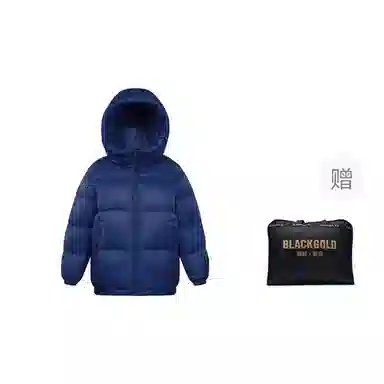 高梵 黑金鹅绒小火山亲子装短款加厚羽绒服 儿童款