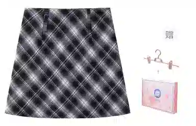东鲸岁时记 辣妹风高级感伯克利半裙职场微辣学姐感高腰修身包臀经典格纹学院风休闲短裙 春秋季 女款 礼盒装 红格