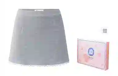 东鲸岁时记 短款中腰纯色休闲短裙 女款 灰色