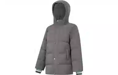 李宁儿童 拼接连帽中长款羽绒服 儿童款