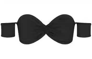 SKIMS SIGNATURE SWIM OFF THE SHOULDER BIKINI TOP ONYX