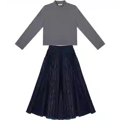 织造司 苍岚 牛仔汉元素圆领衫夹克外套改良毛边破裙原创唐制汉服 女款 深蓝色