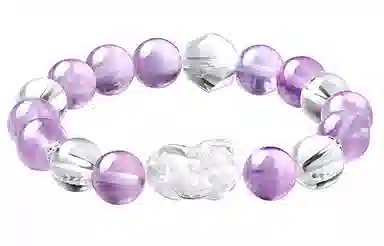 石头记 紫韵流光 招财貔貅 新中式国风 八方来财吞金兽 礼盒装天然 紫水晶 手串 女款