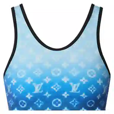 LOUIS VUITTON SS24 Sprayed Monogram Bikini Top Logo