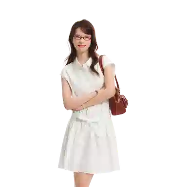 森马 纯色合身文艺无袖连衣裙 女款