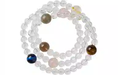 石头记 星河 晶莹剔透 温润柔和细腻 净心 清冷氛围感天然 白水晶 手串 女款