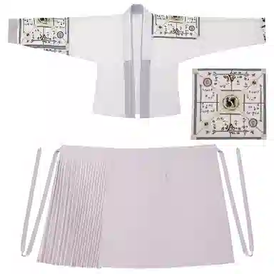 织造司 工作日 飞机袖短衫改良旋裙半身裙轻薄透气宋制汉服 女款