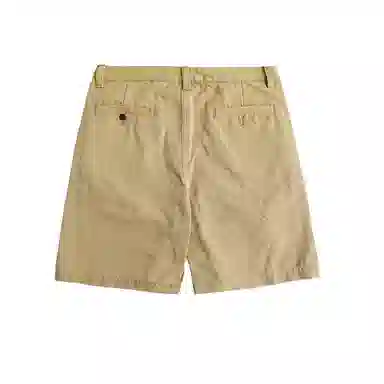 实年服工 单件手作系列 重磅水洗宽松纯色休闲透气五分工装短裤 男款