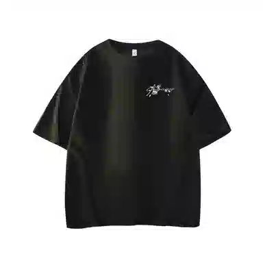 MJ STYLE Vintage Embroidered Logo T-Shirt