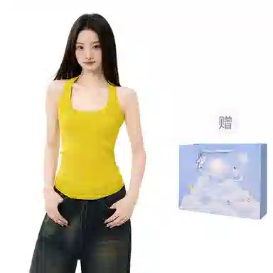 柏黛妃 工字针织背心外穿内搭打底无袖上衣吊带 女款