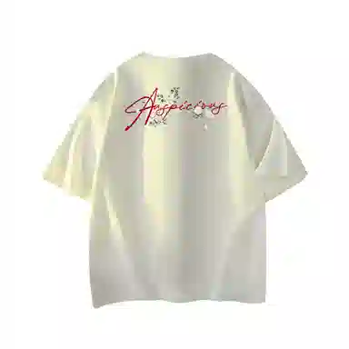 MJ STYLE Vintage Embroidered Logo T-Shirt