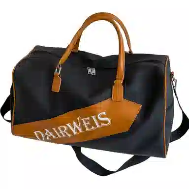 恒源祥 短途出行露营休闲轻便字母印花防水多功能 布 行李旅行包 男女同款情侣款 多色