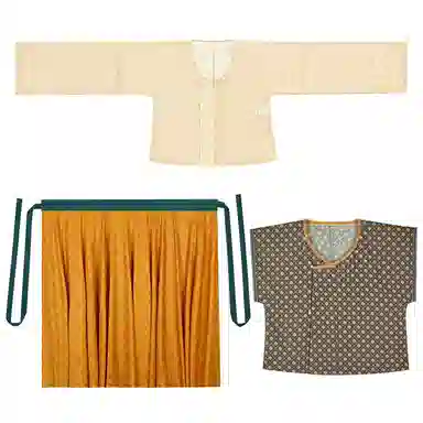 织造司 一骑红尘唐制褙子唐圆领齐腰八破长裙汉服 女款