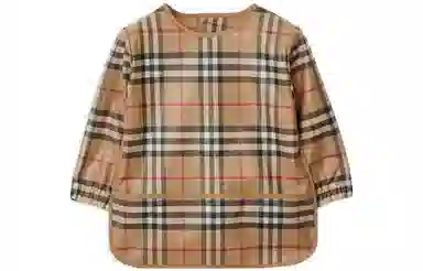 Burberry Kids Check Pullover Tee Beige