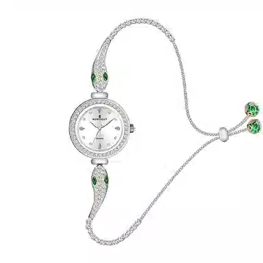 梦特娇 女款手表 法国巴黎奢侈品牌 经典时尚 简约防水百搭 学生商务运动手表 石英机芯 合金表带 国表 女表 银色表盘