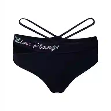 MIMI PLANGE Irregular Cutout Bikini Black