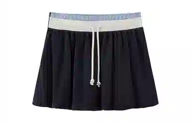 CHUU Retro Colorblock High-Waist Skirt