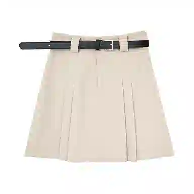 莫代尔 百搭纯色高腰宽松短款半身休闲短裙 女