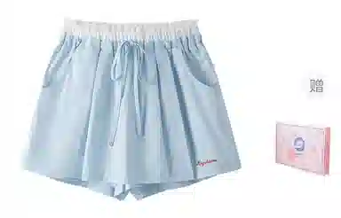 东鲸岁时记 通勤简约高腰休闲短裙 女款 蓝色