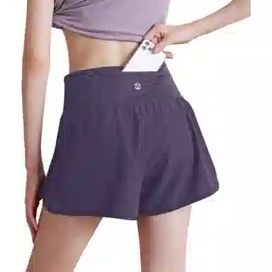 达兹 防走光跑步训练速干透气瑜伽三分裤运动短裤 女款