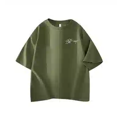 MJ STYLE Vintage Embroidered Logo T-Shirt