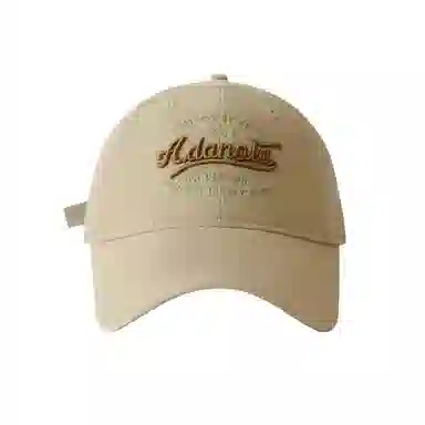 艾佳微 大头围立体刺绣韩版简约出行遮阳帽可调节软件显脸小 棉 鸭舌帽 男女同款情侣款