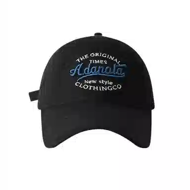 艾佳微 大头围立体刺绣韩版简约出行遮阳帽可调节软件显脸小 棉 鸭舌帽 男女同款情侣款