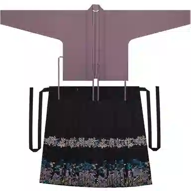 织造司 曲径幽兰 原创立领琵琶袖短袄通勤马面裙秋冬日常明制汉服 女款 黑色