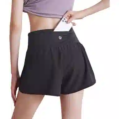 达兹 防走光跑步训练速干透气瑜伽三分裤运动短裤 女款