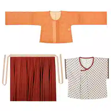 织造司 一骑红尘唐制褙子唐圆领齐腰八破长裙汉服 女款