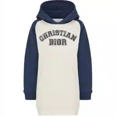 DIOR x KENNY SCHARF Hoodie Dress White