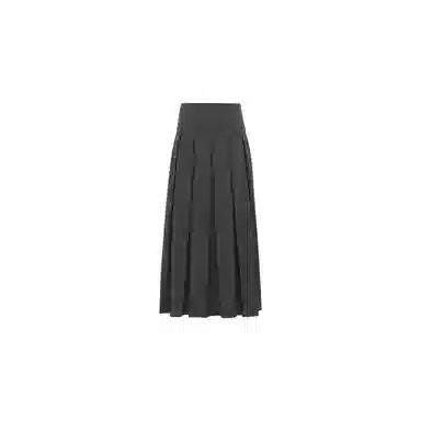 美洋 推理笔记半裙 天丝羊毛混纺|知识分子百褶裙休闲长裙 女款 灰色