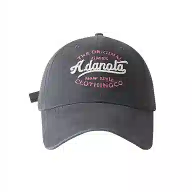 艾佳微 大头围立体刺绣韩版简约出行遮阳帽可调节软件显脸小 棉 鸭舌帽 男女同款情侣款