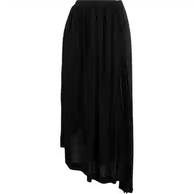 MM6 Maison Margiela Asymmetric Pleated Skirt Black