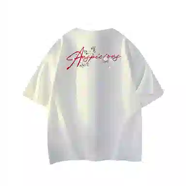 MJ STYLE Vintage Embroidered Logo T-Shirt