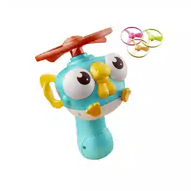 安可托 手拉竹蜻蜓户外运动旋转飞盘 弹射飞碟 玩具