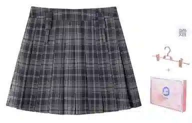 东鲸岁时记 学院风百褶裙格子伯克利休闲短裙 女款 礼盒装