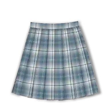 豹了个猫 格子短款高腰宽松百褶裙制服裙装
